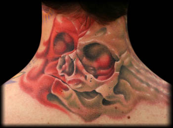 Looking for unique  Tattoos? Fetal Skull Neck